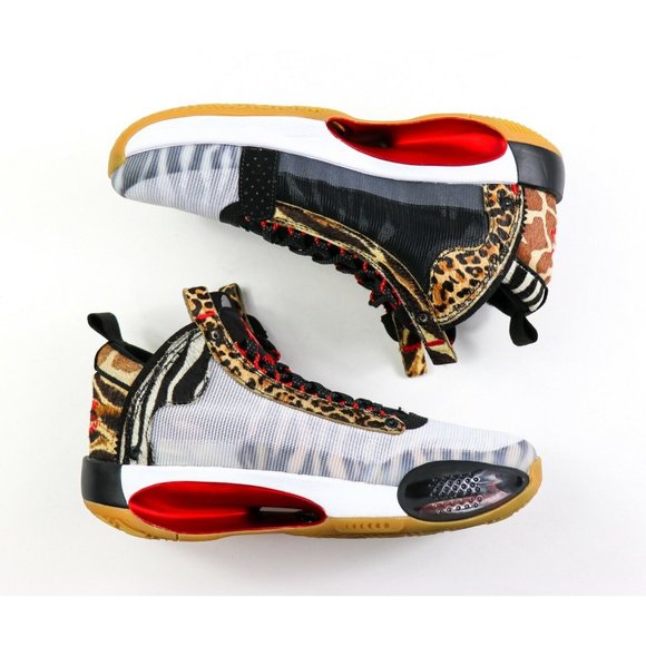 Air Jordan 34 XXXIV Tatum PE Welcome Zoo Red Sz 7Y - Picture 4 of 12